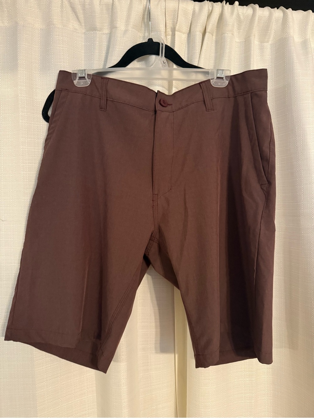 burnside Men's brown/burgundy Flat-Front Shorts